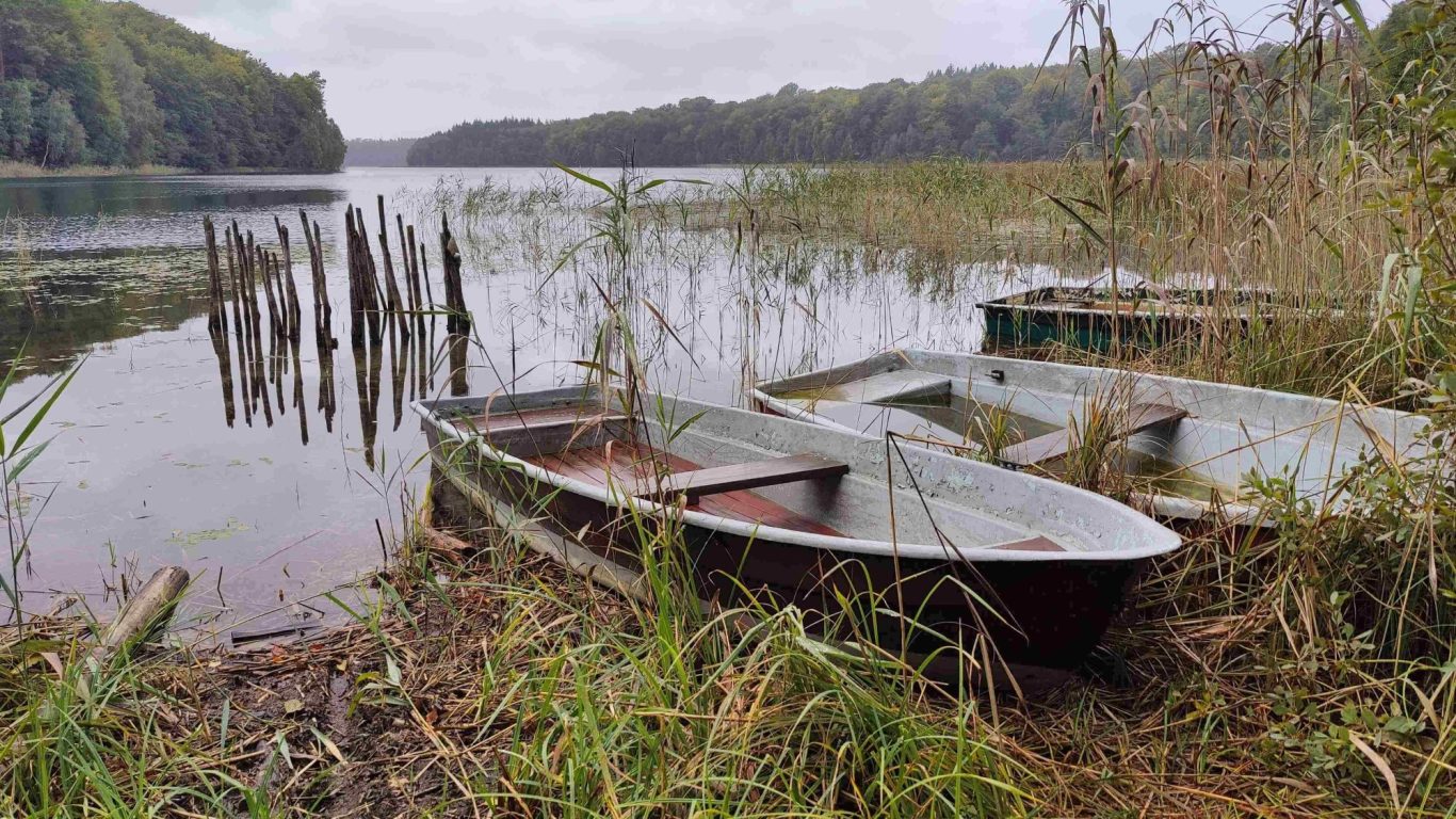 Blick auf Fürstenberg Havel im Abendlicht
